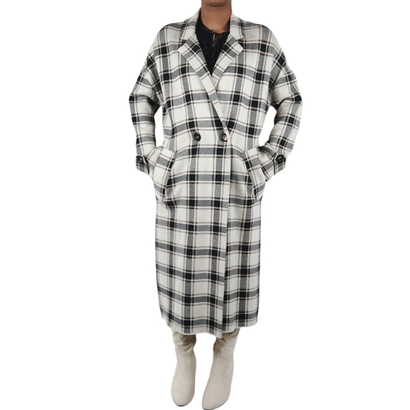 Zara Bloggers Fave Plaid-Houndstooth Double Breast Lightweight Oversized… - Picture 6 of 14